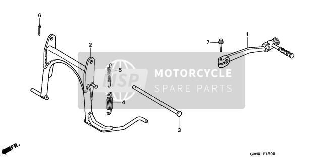 Honda SFX50MM 1999 Ständer/Kickstarter Arm für ein 1999 Honda SFX50MM